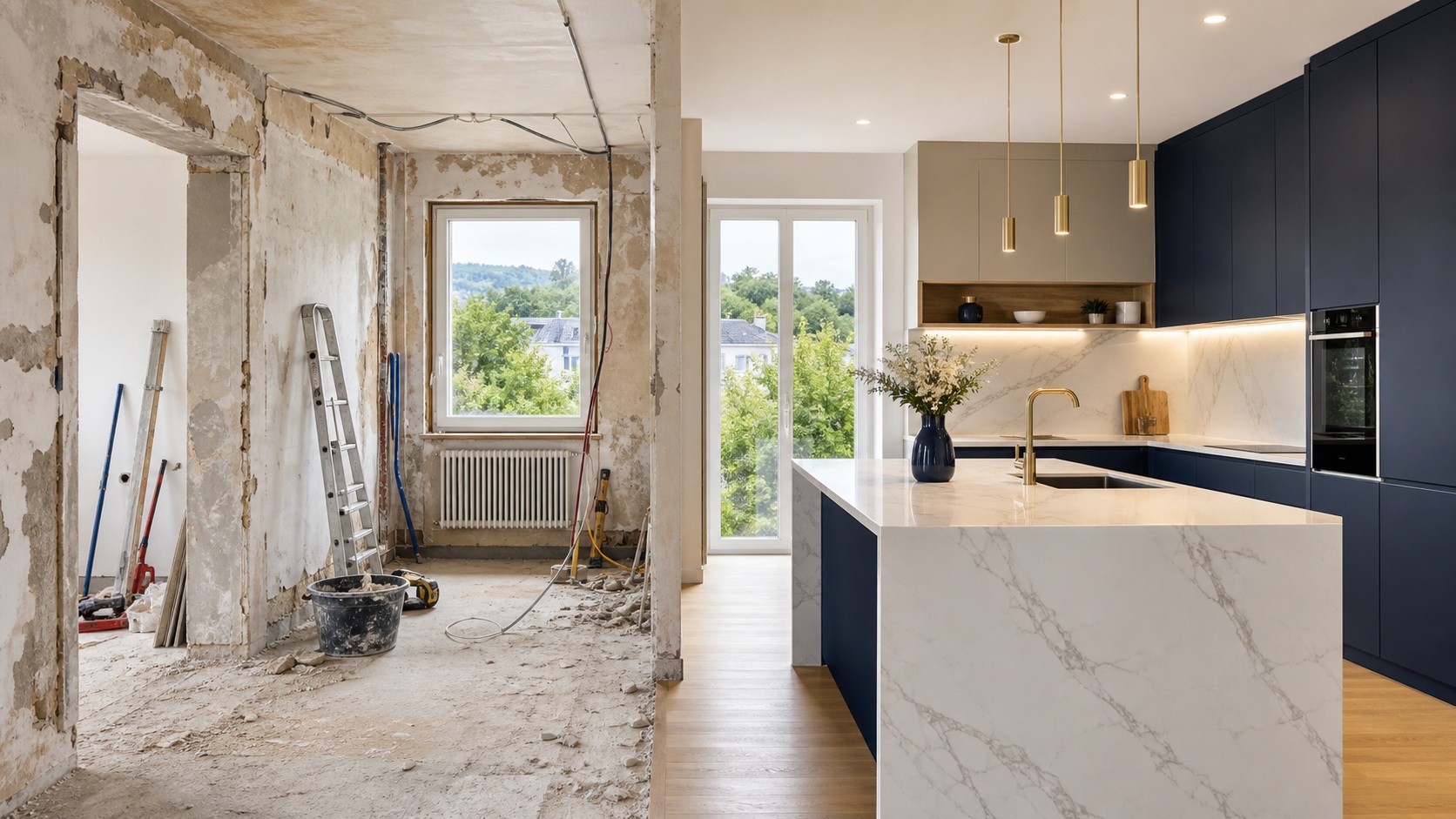 Costi di ristrutturazione cucina e bagno in Lussemburgo nel 2026, che mostrano le fasce di prezzo tipiche per gli aggiornamenti immobiliari