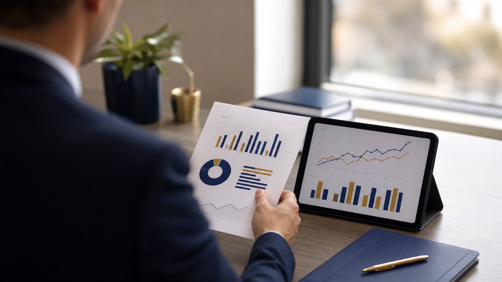 Investor reviewing financial documents and decision framework for Luxembourg property investment